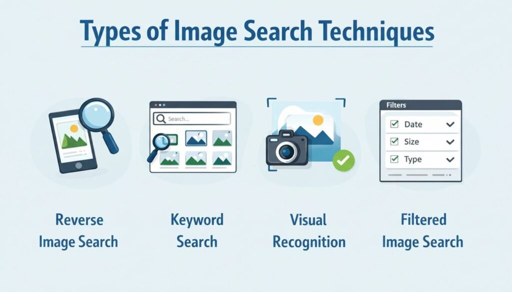 Core Types of Image Search Techniques What Are the Different Types of Image Search Methods