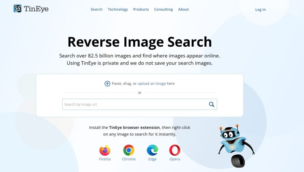TinEye – Best for Tracking Image Origins and Duplicates