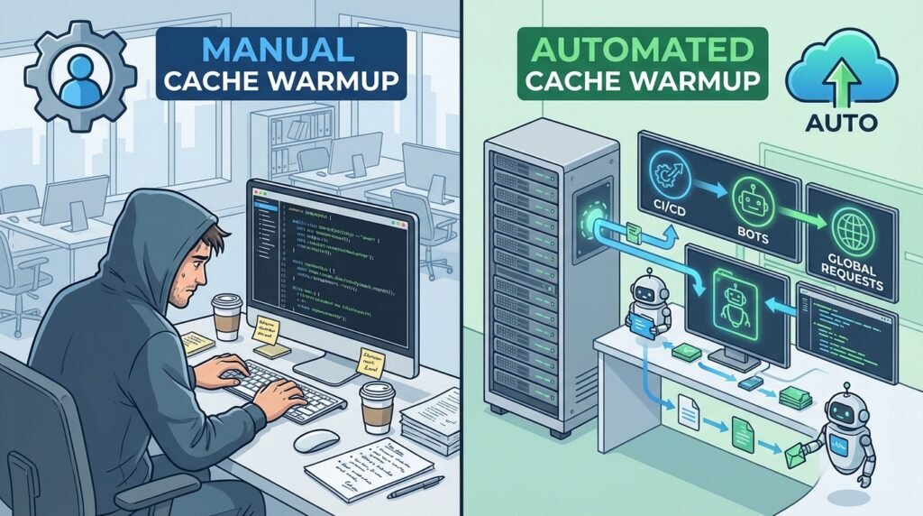Manual Vs Automated Cache Warmup