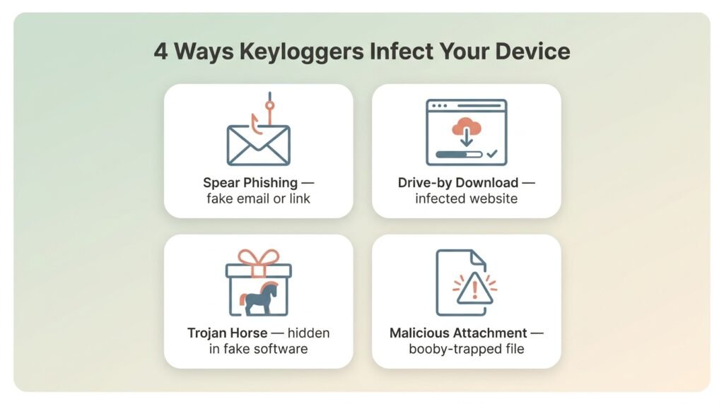 How Keyloggers Infect Your Device